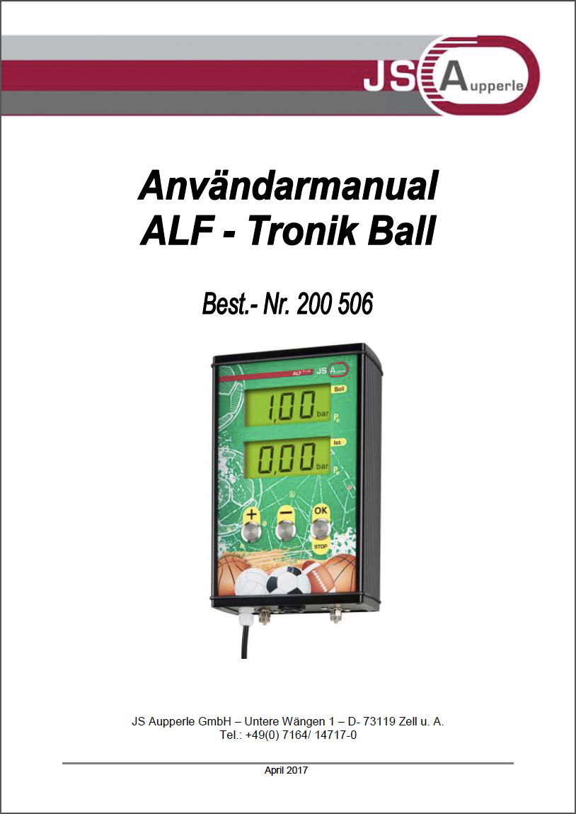 Manual ALF Tronic Bollpump